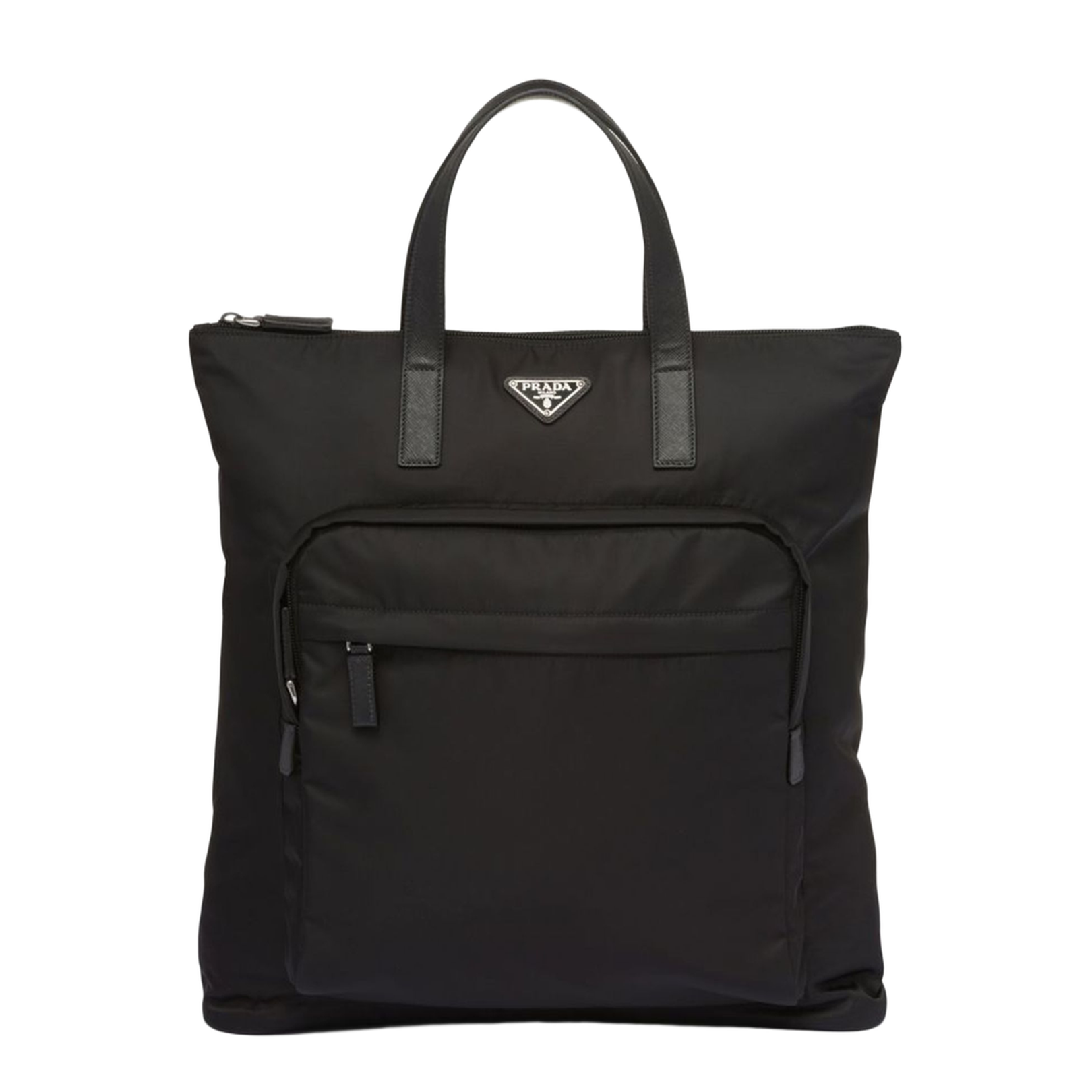 Re-Nylon and Saffiano Leather Tote Bag - Image 1
