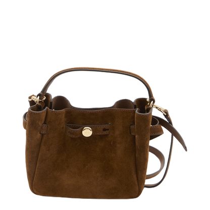 Romy Medium Suede Bucket Bag - Caramel - Image 1
