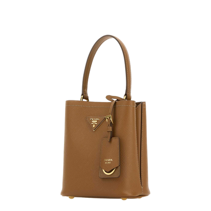 Caramel Leather Small Panier Handbag - Image 2