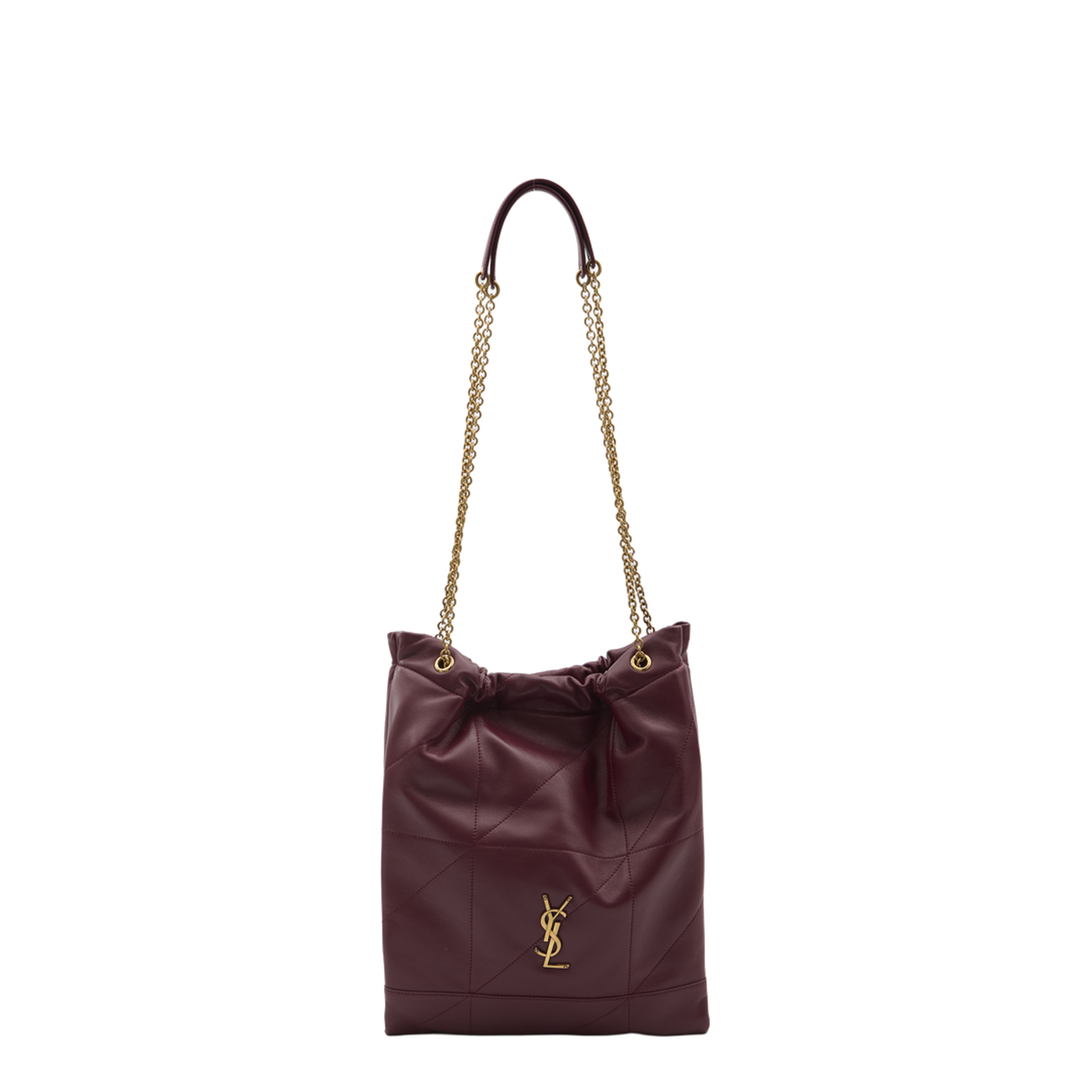 Jamie Pochon Lambskin Shoulder Bag - Rouge Merlot - Image 1