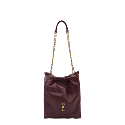Jamie Pochon Lambskin Shoulder Bag - Rouge Merlot - Image 1