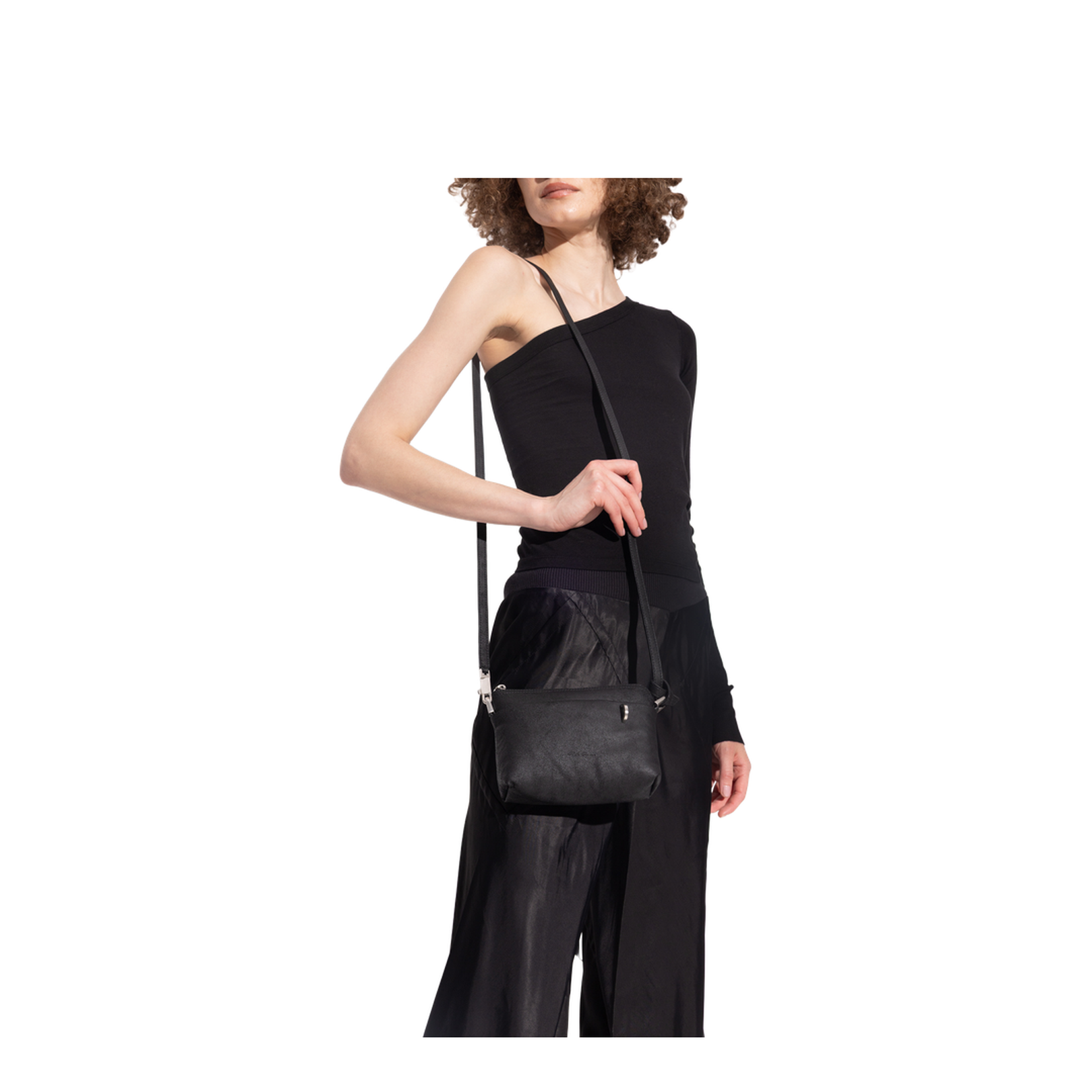 Small Adri Sling Bag Leather Black - Image 2