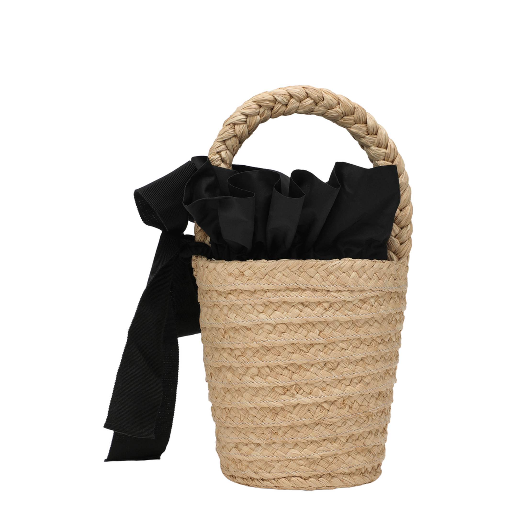 Vanilla Straw Bucket with Logo - Image 2