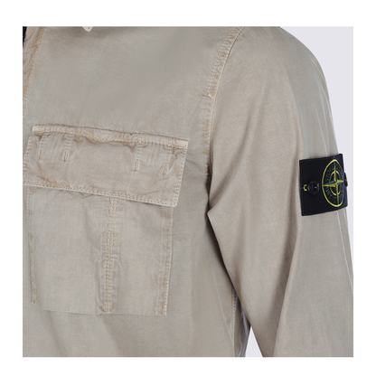 Brushed Organic Cotton Canvas Overshirt - Image 7