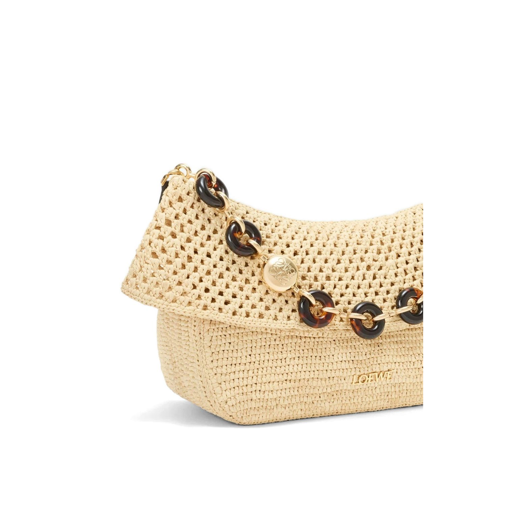 Ola Medium Raffia Shoulder Bag - Natural - Image 2