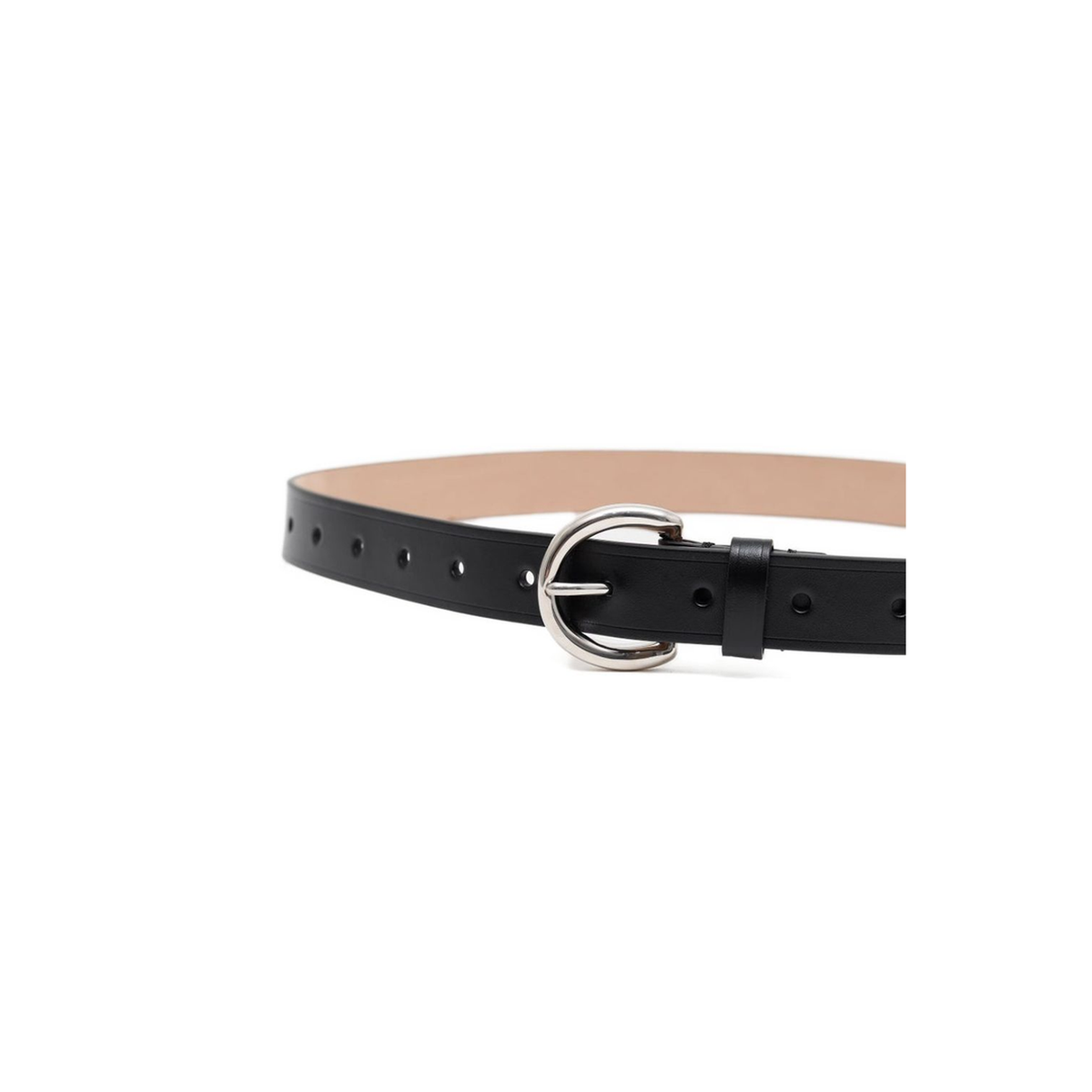 Round Buckle Leather Belt - Image 2