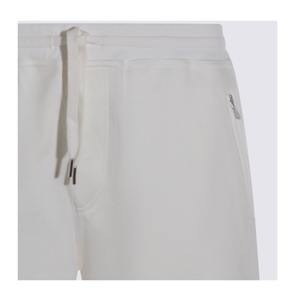 Techno Cotton Fleece Bermuda Shorts White - Image 6