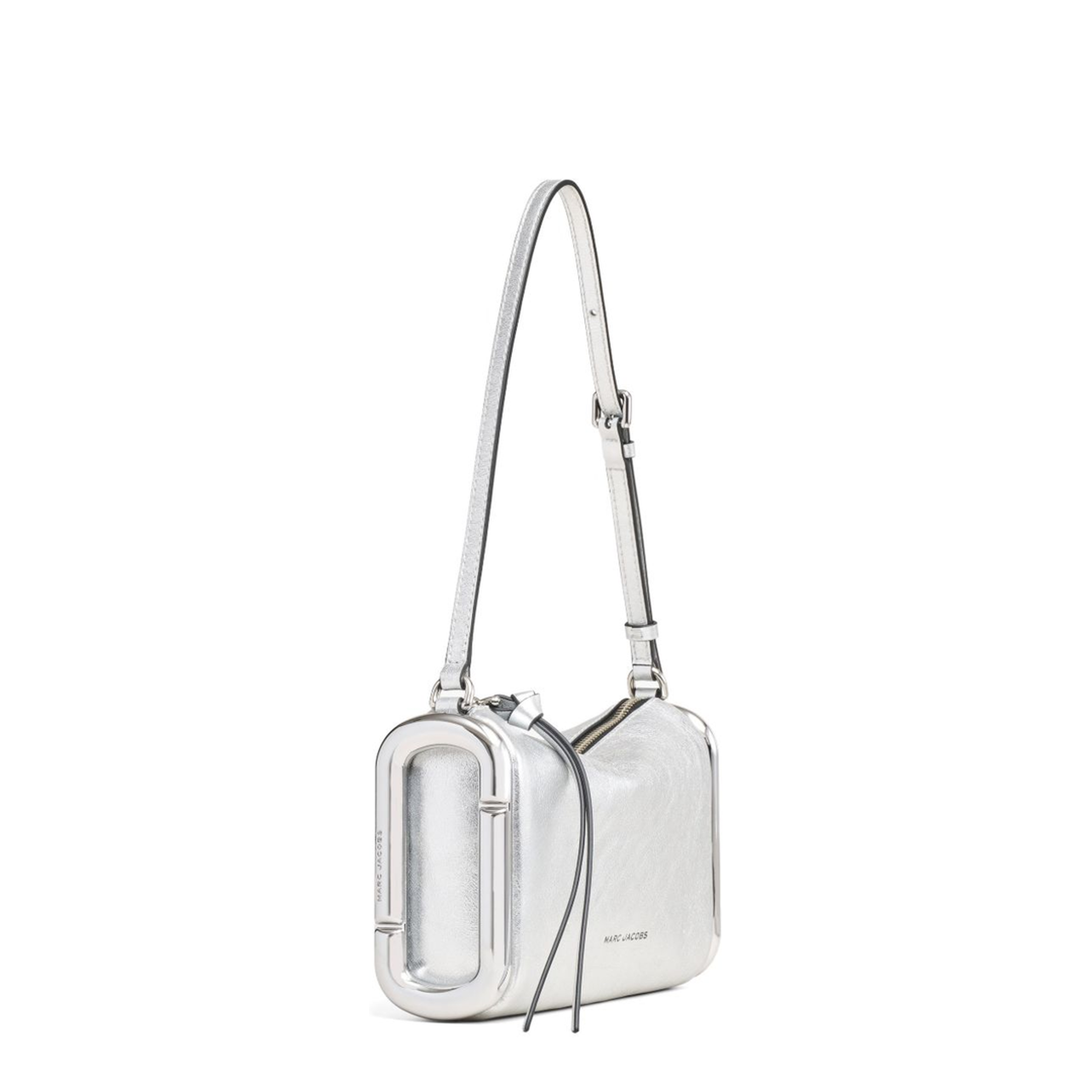 The Scene Small Metallic Leather Shoulder Bag - Silver - Image 2