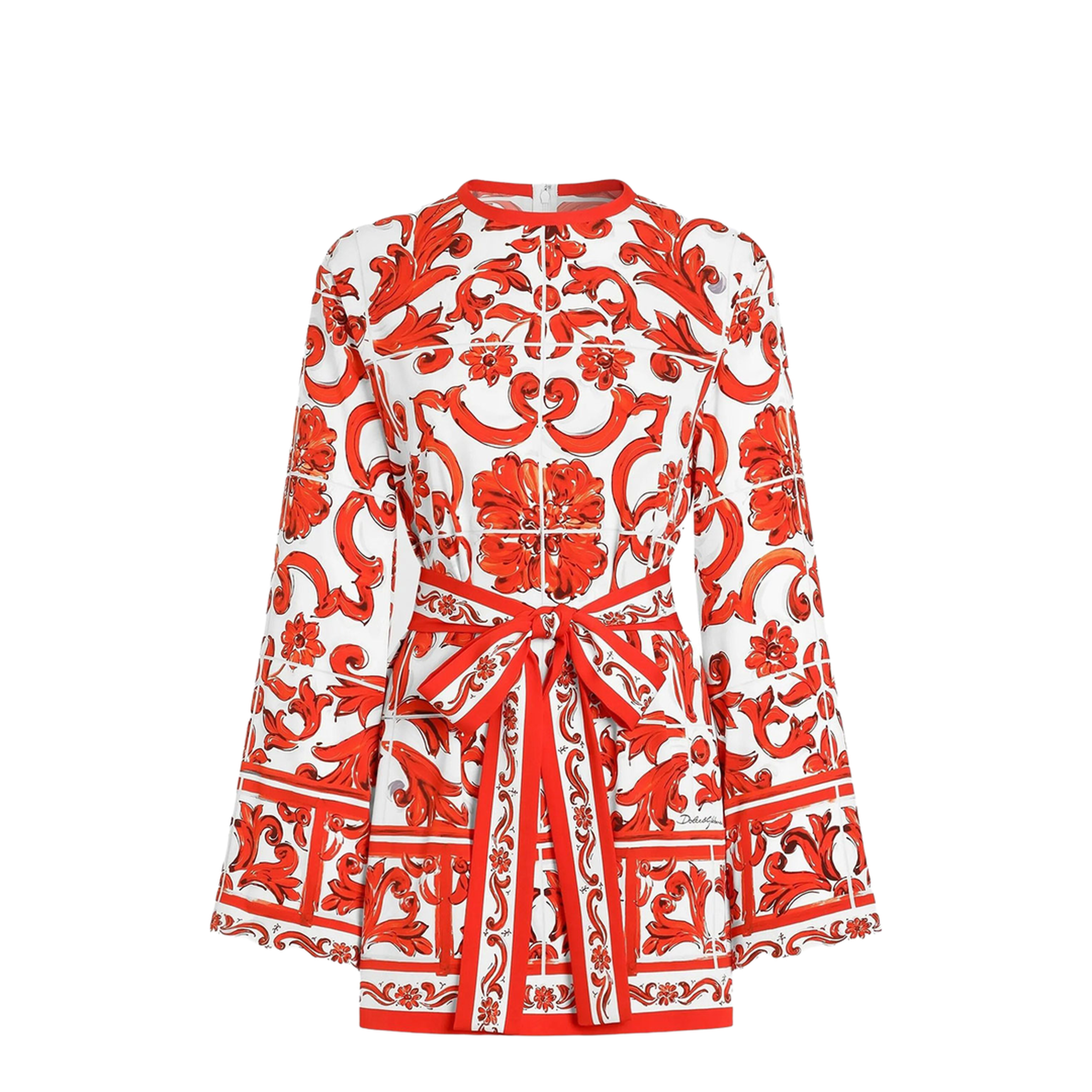 Majolica-Print Silk Charmeuse Shirt - Image 1