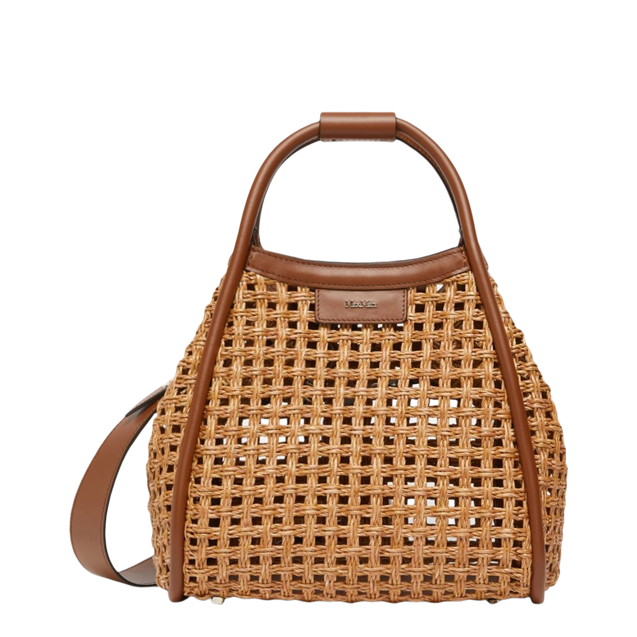 Marine Small Woven Nylon Tote - Beige - Image 2