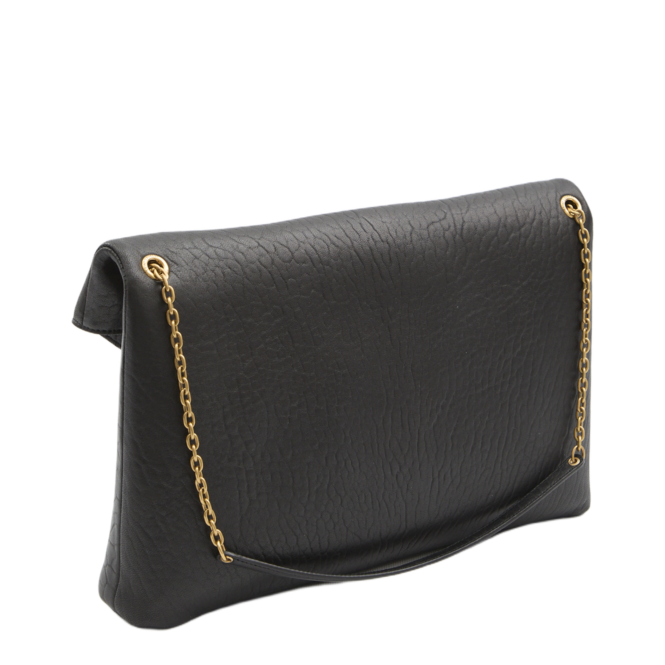 Cassandre Large Lambskin Pouch On Chain - Black - Image 3