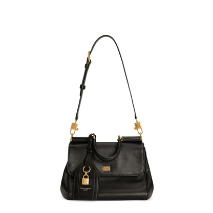 My Sicily handbag in plongé calfskin in Black - Image 4