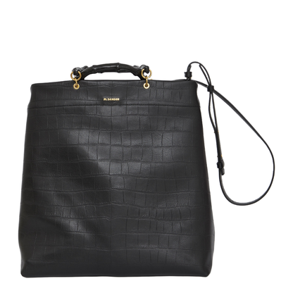 Crocodile Embossed Leather Tote Bag - Image 2