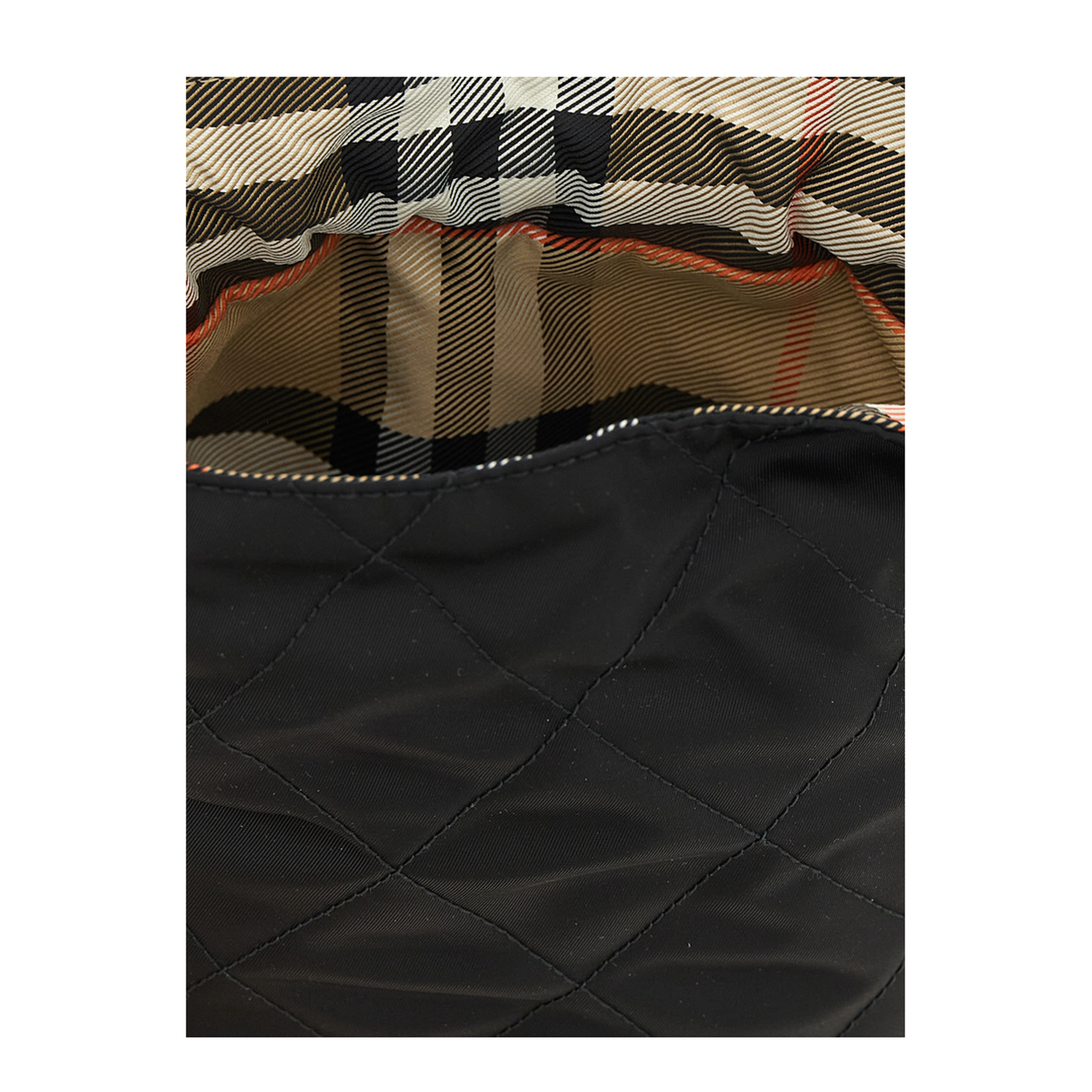 Horseshoe Quilted Nylon Crossbody Bag - Black - Image 4