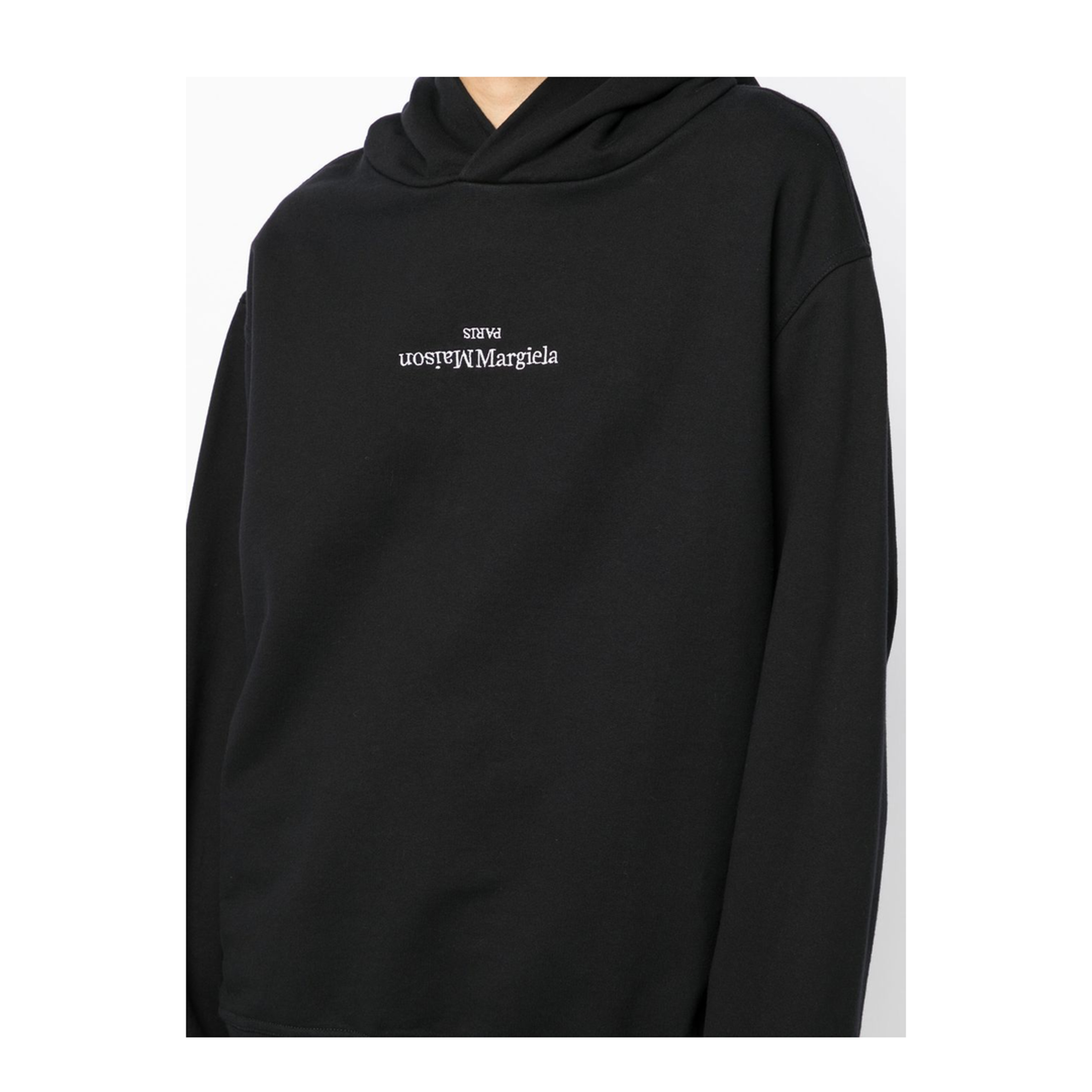 Black Cotton Hooded Sweatshirt - Image 3