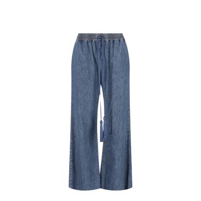 Tassel-Detail Wide-Leg Jeans - Image 1