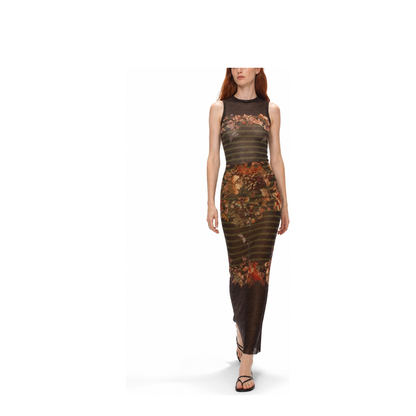 Long Skirt with Mariniere Grape Print - Image 2