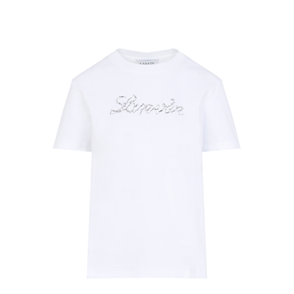 Embroidered Script Logo T-shirt - Image 2