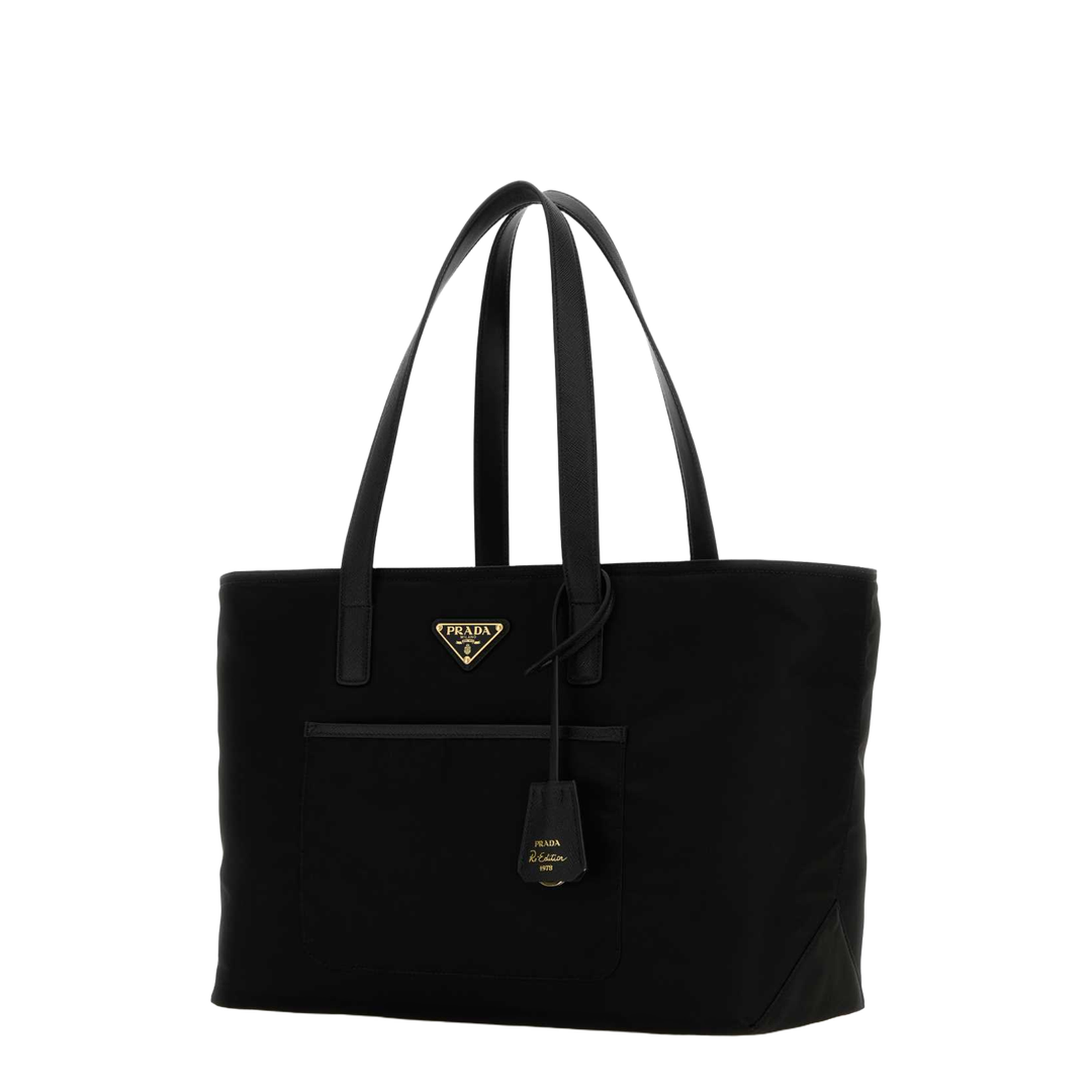 Re-Nylon Black Shopping Bag - Image 2
