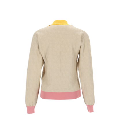 Light Beige Cotton And Silk Jumper - Image 3