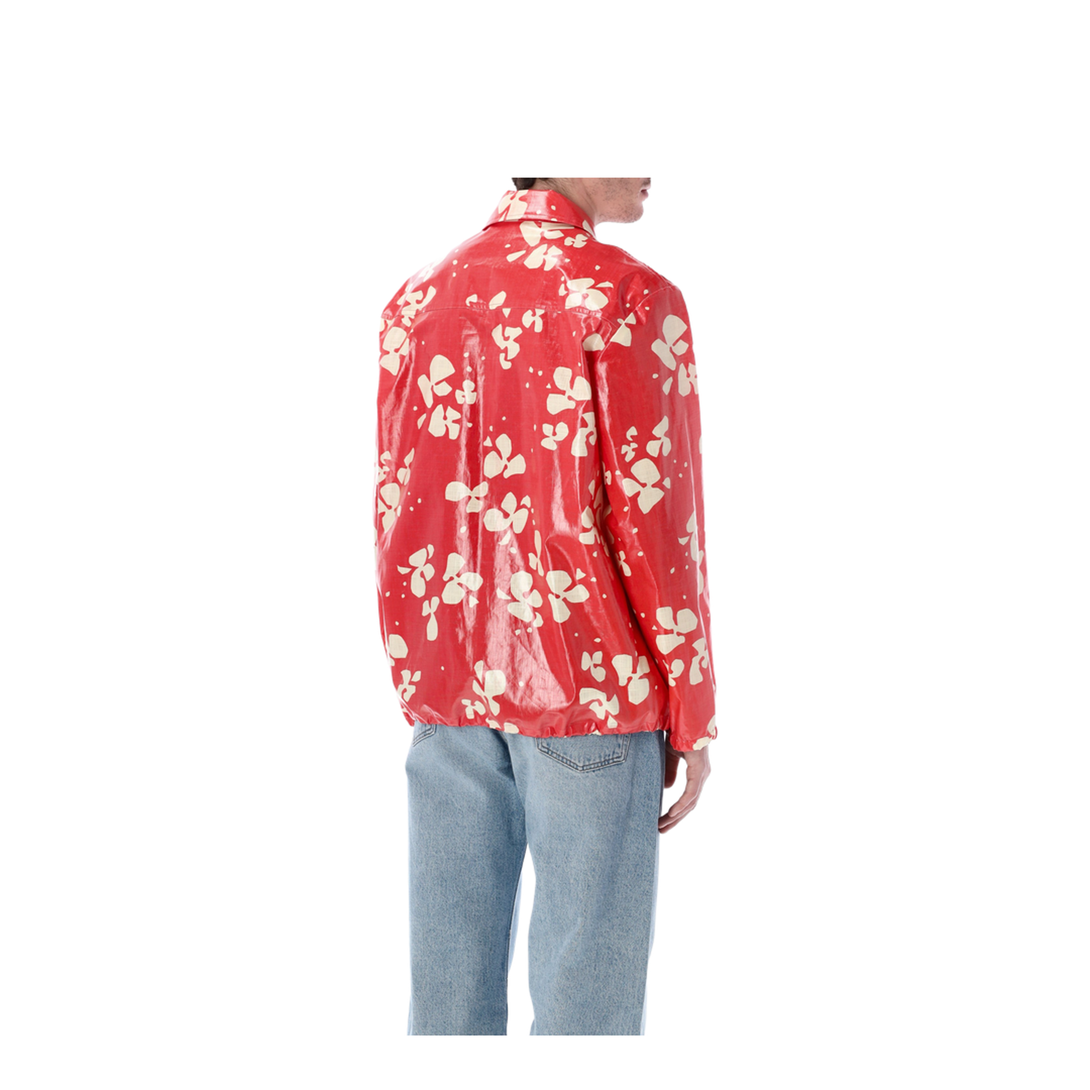 Printed Coated Cotton Shirt Jacket - Image 2