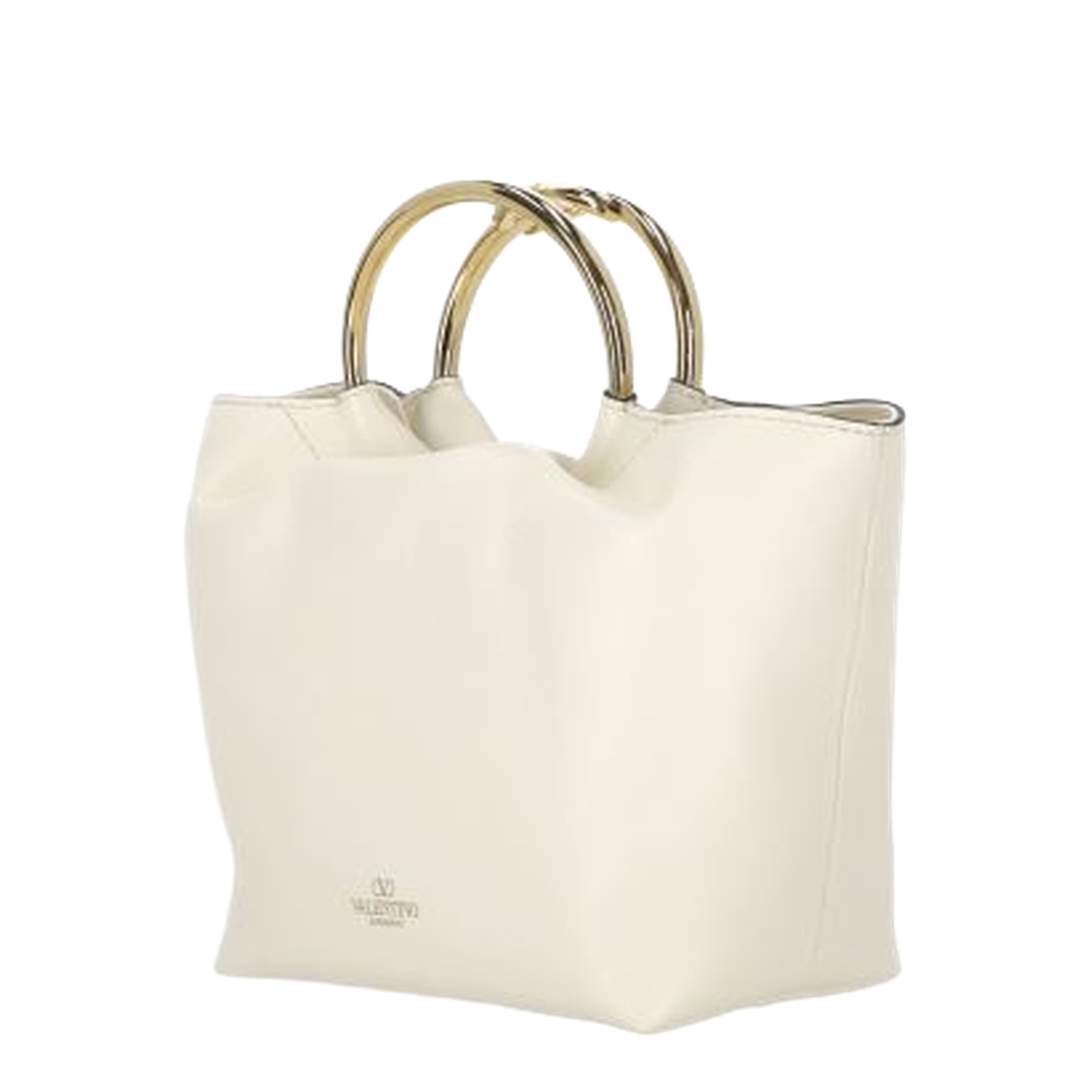 Ivory Leather Bucket Bag - Image 2