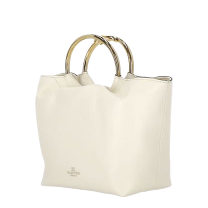 Ivory Leather Bucket Bag - Image 2