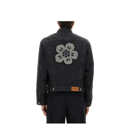 Trucker Jacket with Boke Flower Embroidery - Image 3