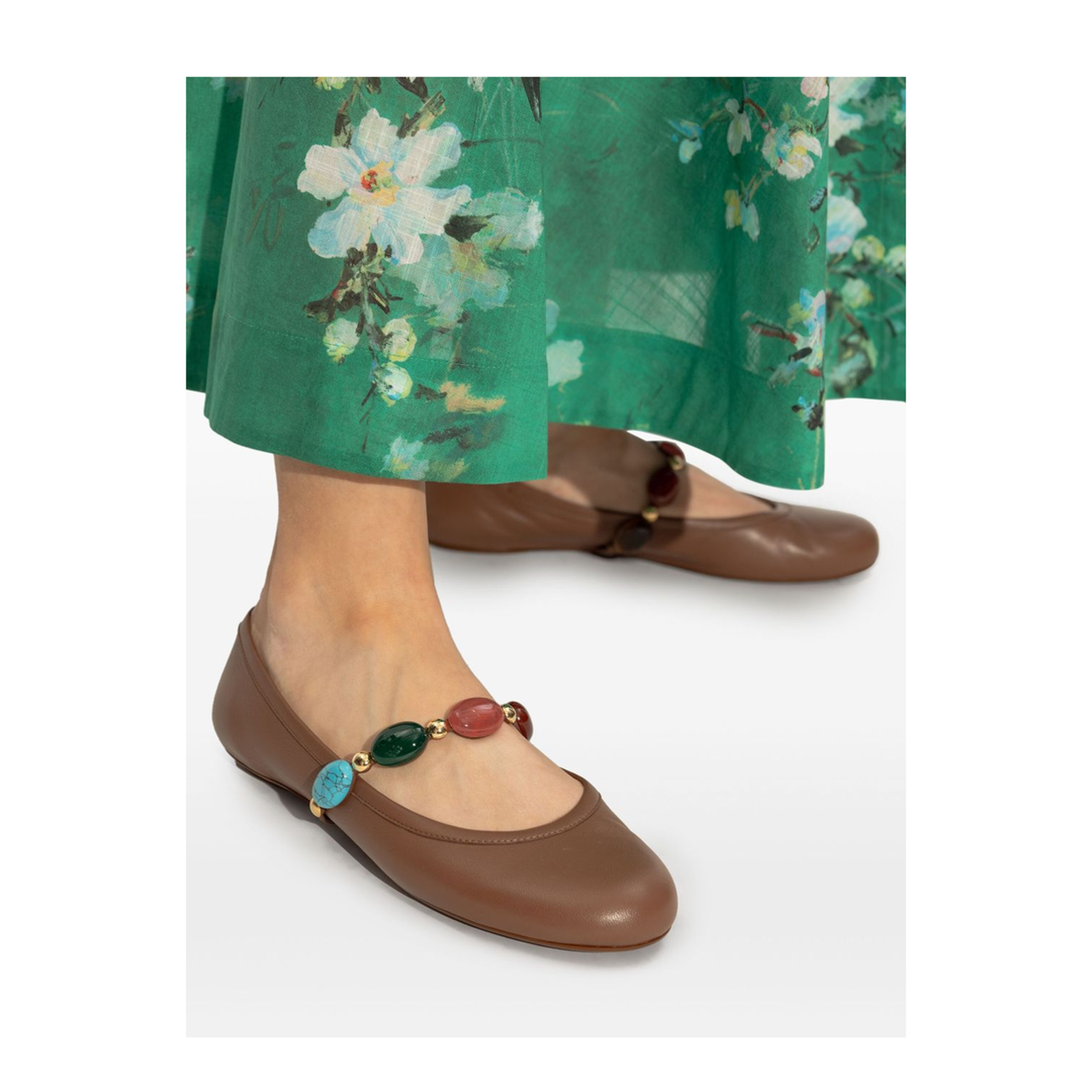 Flat Shoes Leather Brown - Image 4