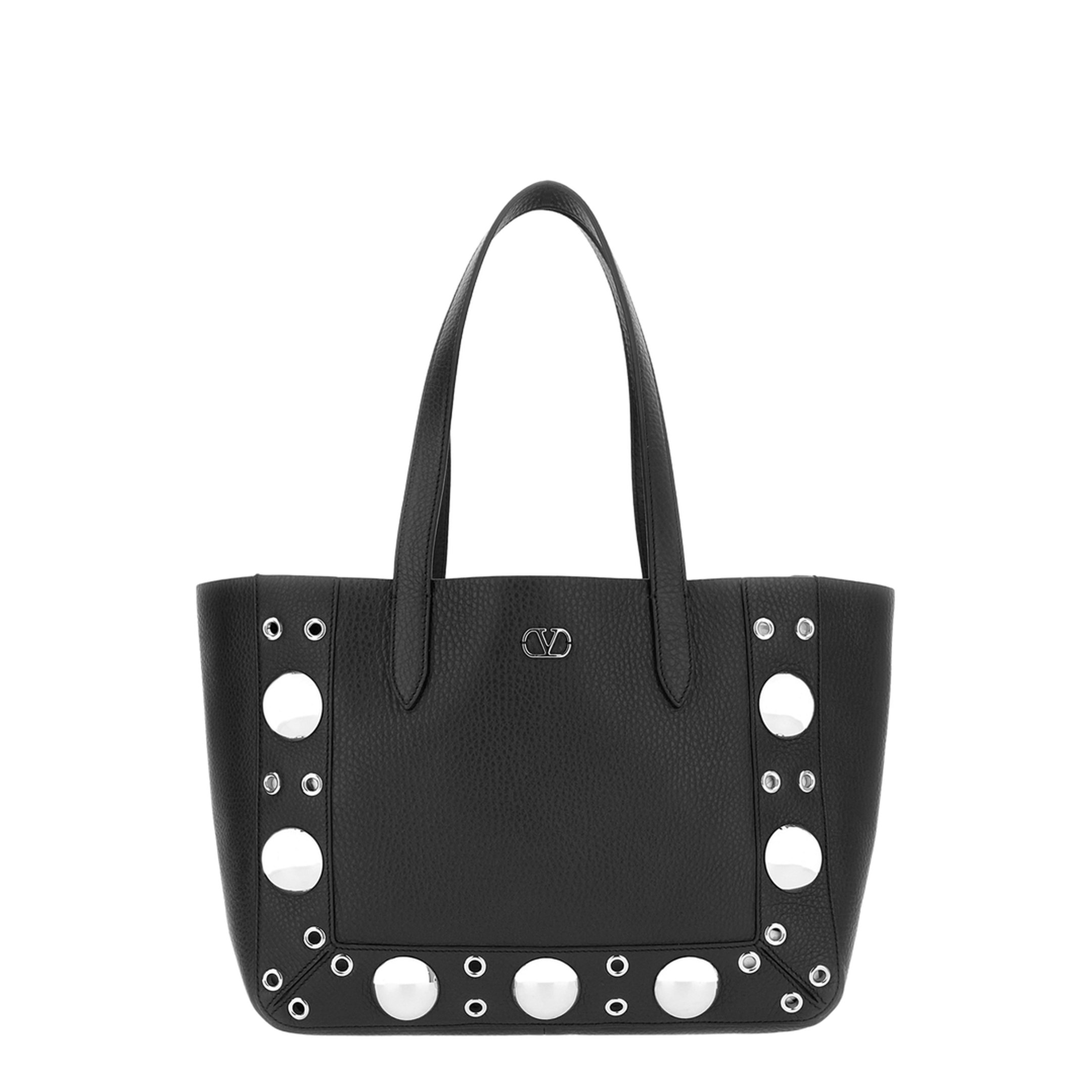 Black Leather Small Nellcôte Shopping Bag - Image 1