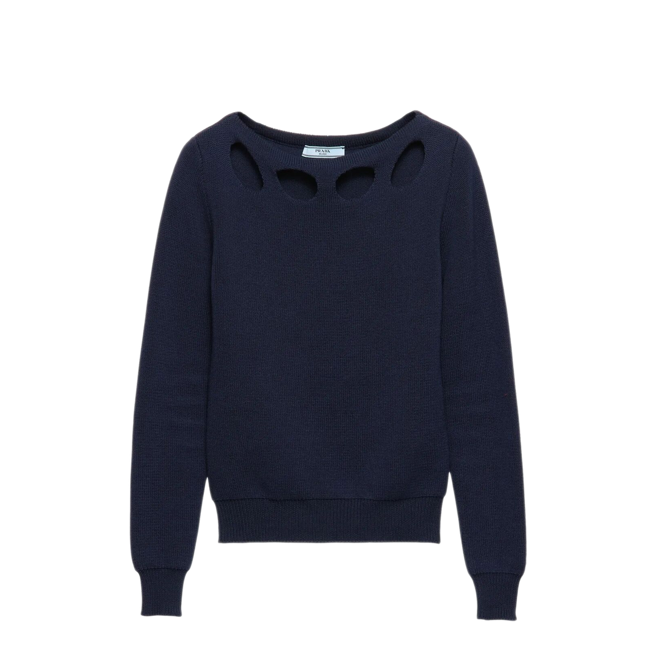Cotton Boat Neck Sweater - Image 1