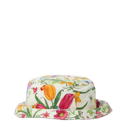 Printed Silk Twill Cloche Hat - Image 1