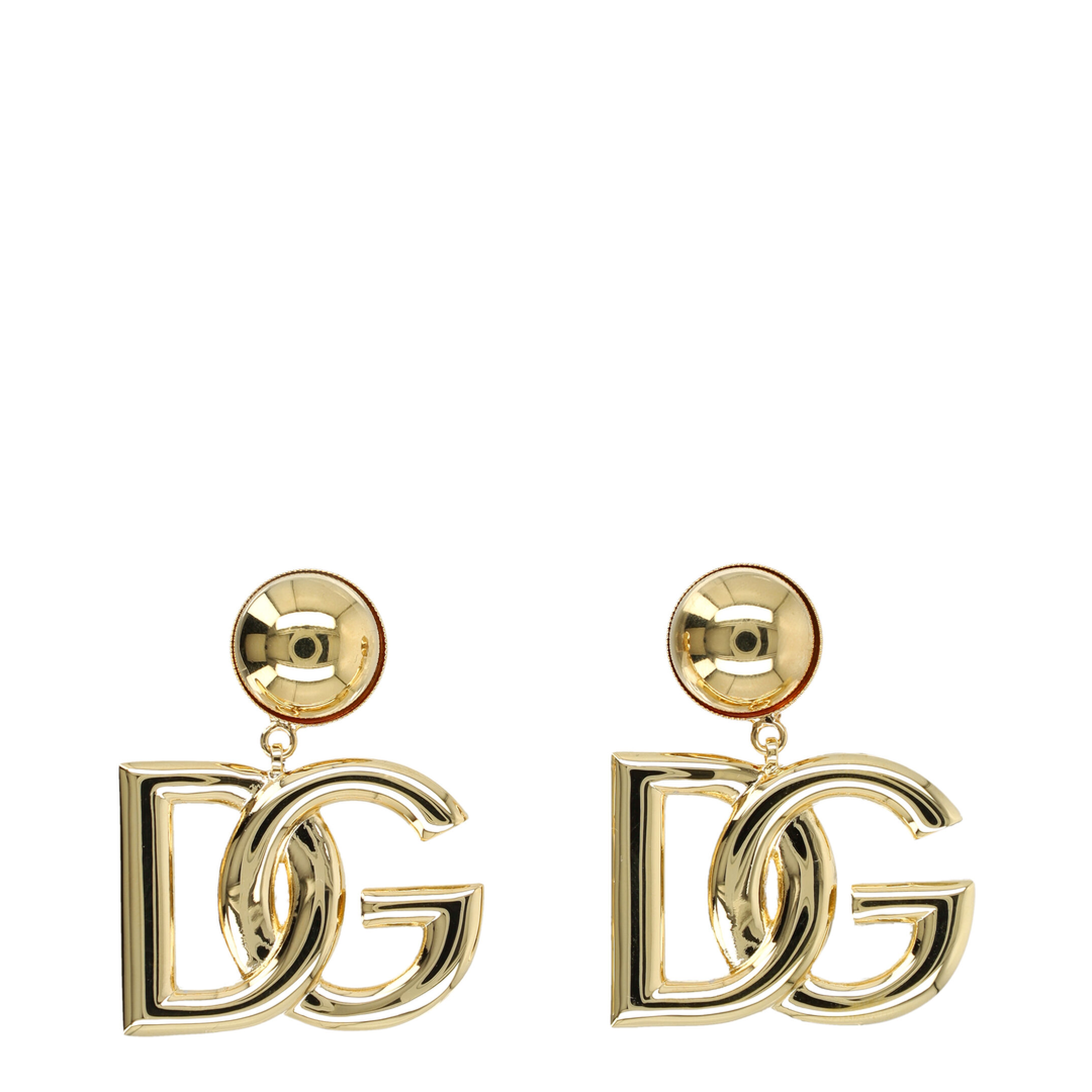 Clip-on Earrings with DG Logo in Gold - Image 3