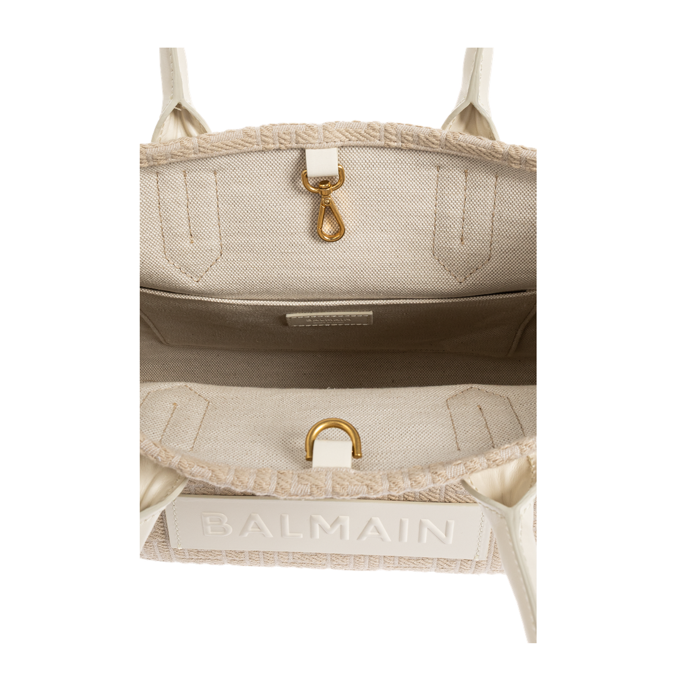 B-Army 36 Monogrammed Canvas Jacquard and Leather Tote Bag - Image 4