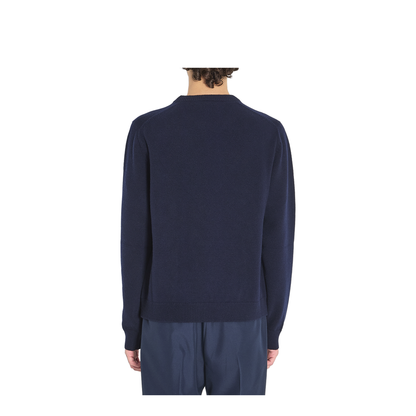 Midnight Blue Wool Sweater - Image 4