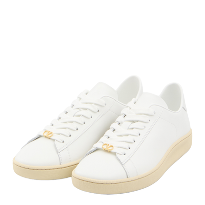 White Leather Sneakers - Image 2
