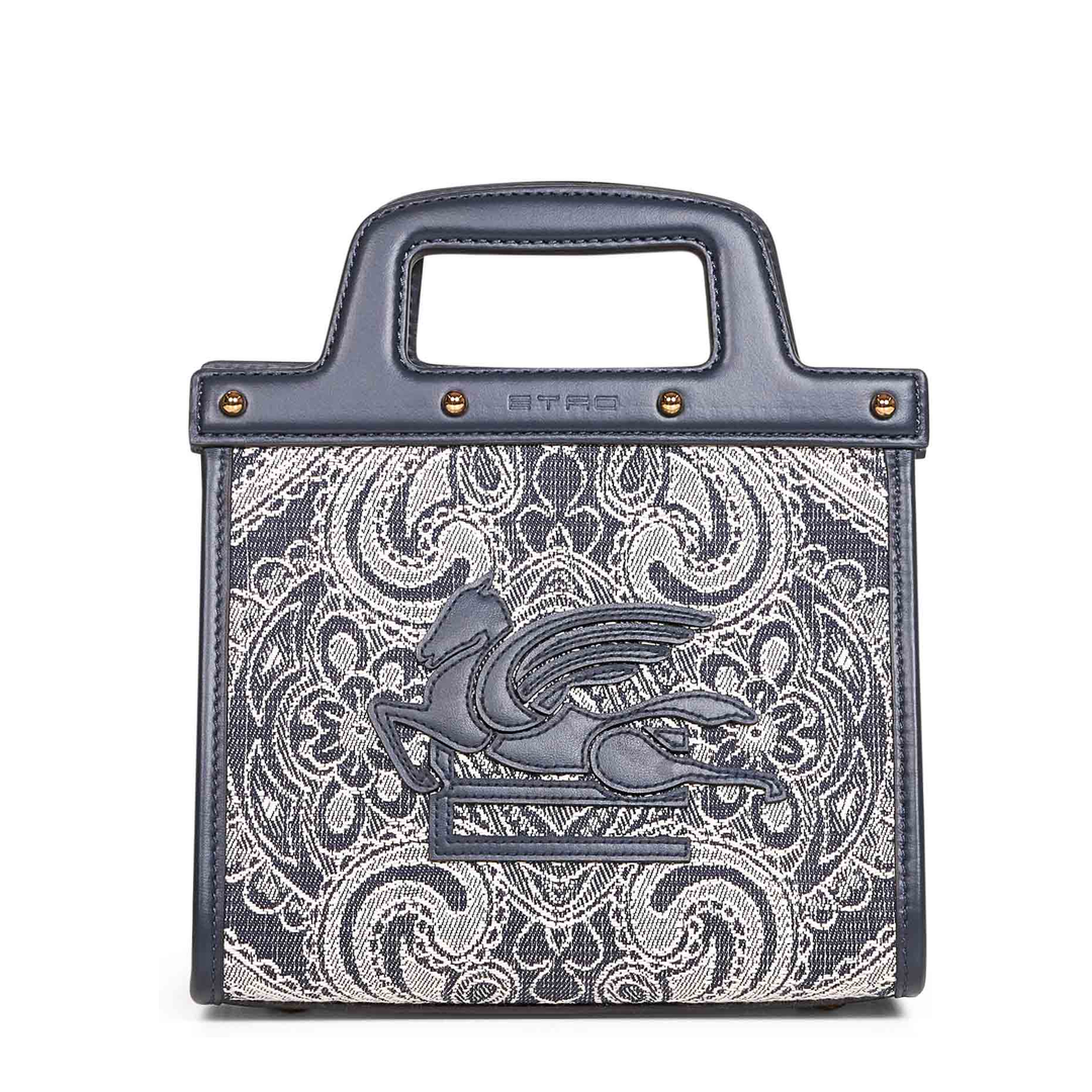 Dark Blue Denim Lovtter Small Shopping Bag - Image 1