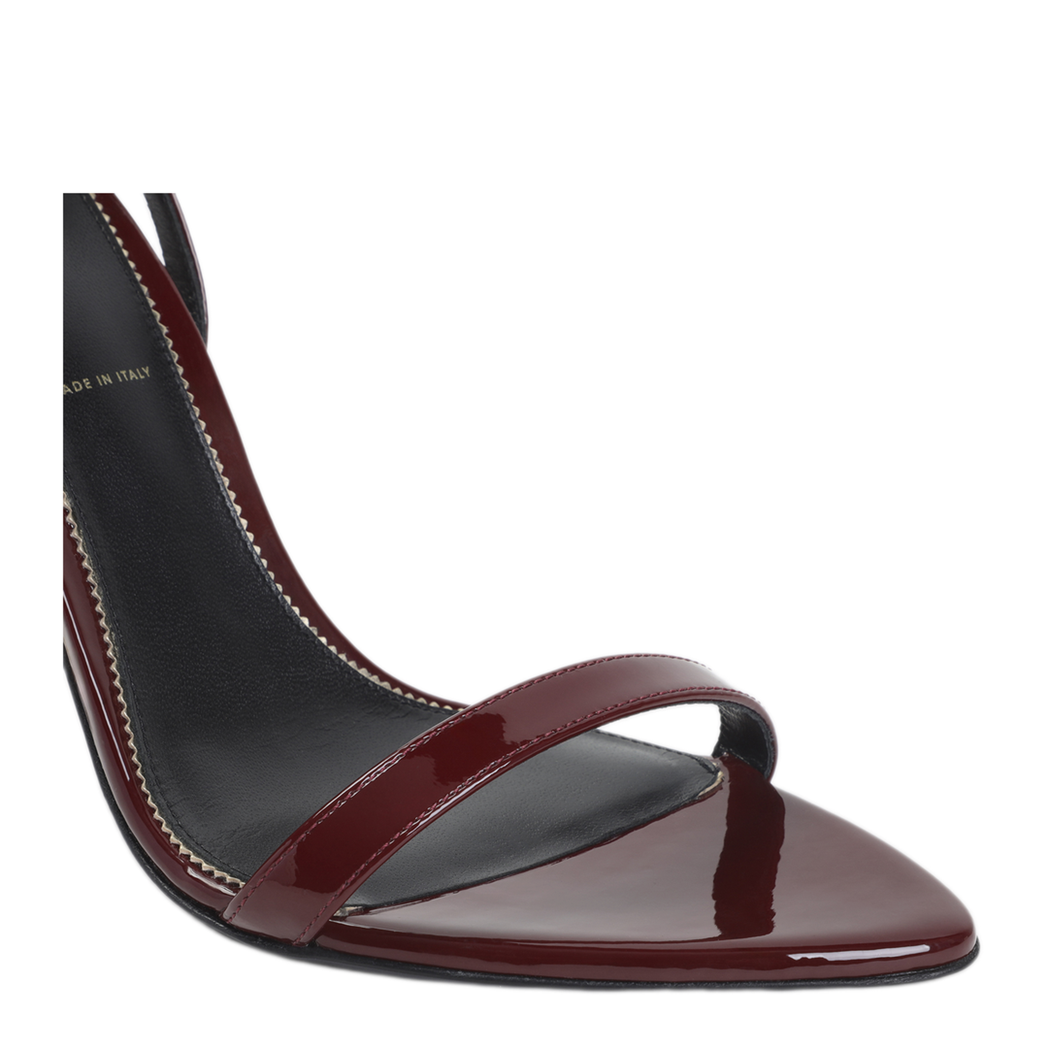Patent Leather Pointy Naked Sandals - Image 5