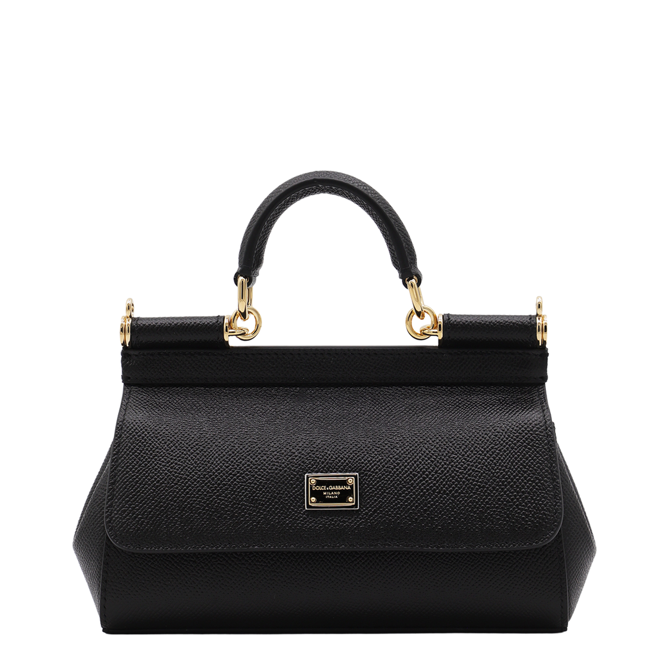 Sicily Small Calf Leather Top-Handle Bag - Nero - Image 1