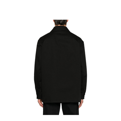 Cotton Gabardine Shirt Jacket with Vlogo - Image 4