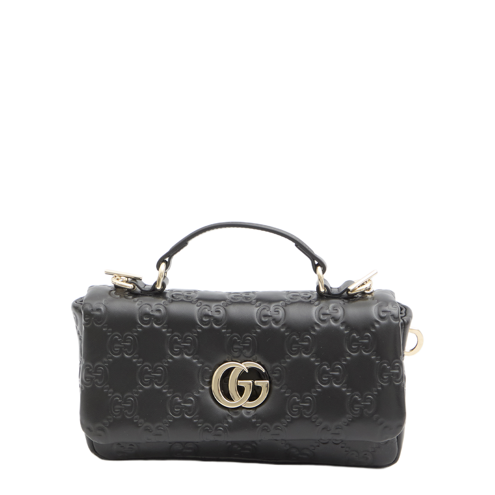 GG Milano Small Exotic Leathers Top Handle Bag - Black - Image 1