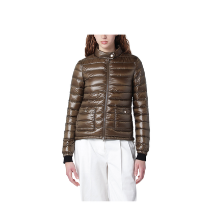 Military Green Ultralight Nylon Bomber Jacket - Image 1