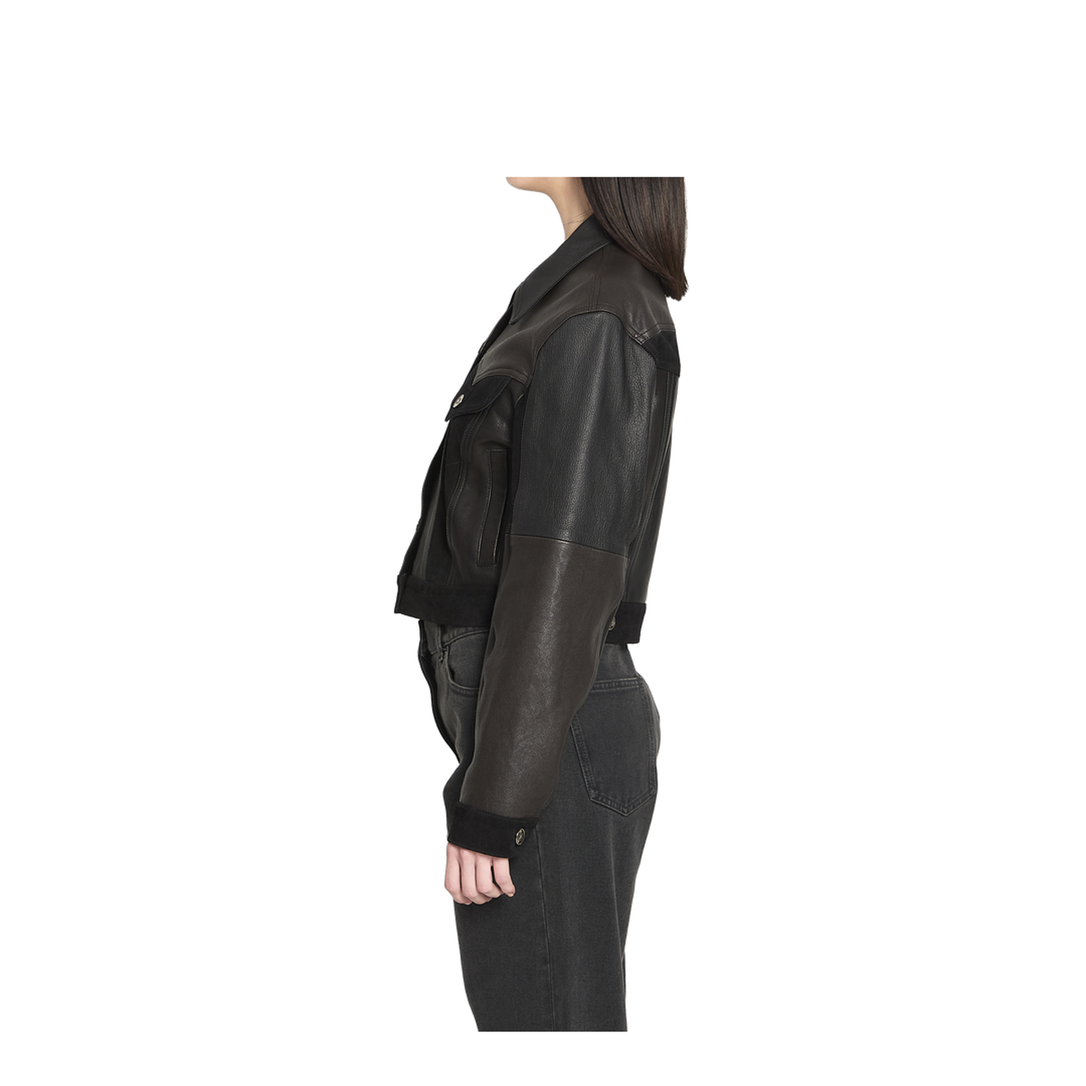Slim-fit leather blouson - Image 3