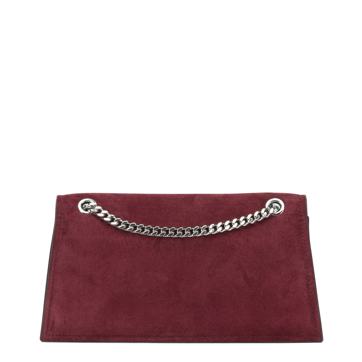 Kira Turnlock Suede Shoulder Bags - Merlot - Image 3