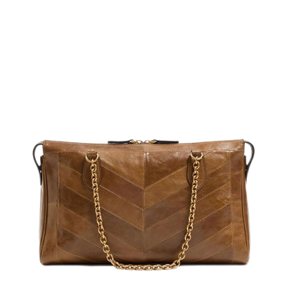 Panthea Shoulder Bag in Nappa Leather with Chevron Pattern - Image 3