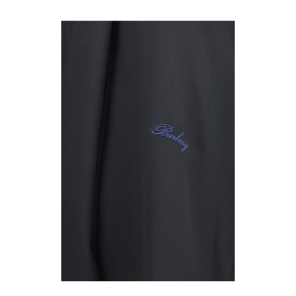 Silk Blouse with Embroidered Logo and Scarf Detail - Image 3