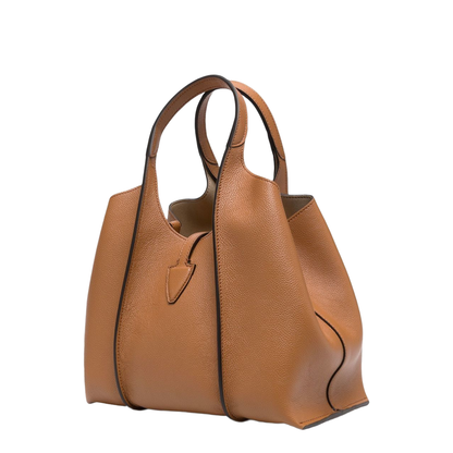 T Timeless Mini Calfskin Shopping Bag - Leather Brown - Image 6
