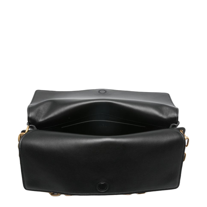 Large GG Leather Shoulder Bag - Black - Image 5