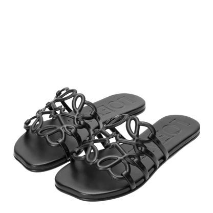 Petal Anagram Leather Sandals - Image 5