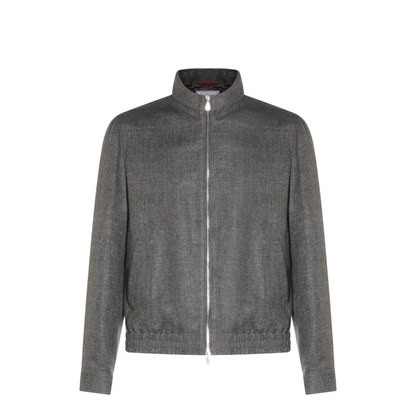 Stand Collar Outerwear Jacket Grey - Image 2